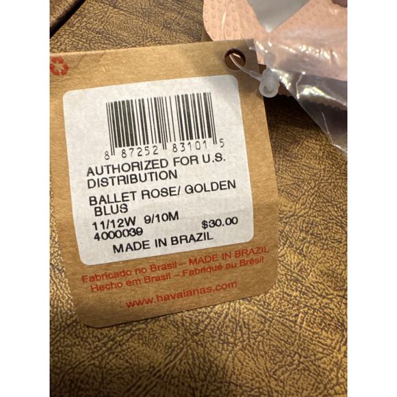 Brand New Havianas Women's Size 11/12 Men's 9/10M Ballet Rose Flip Flops Sandals - Picture 4 of 6